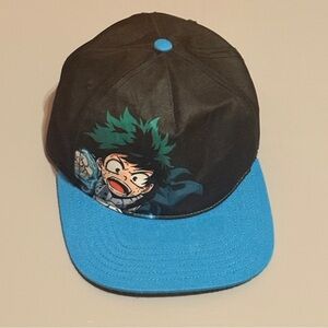 Anime My Hero Academia Hat Cap Crunchyroll Crunchy Roll Blue Black
